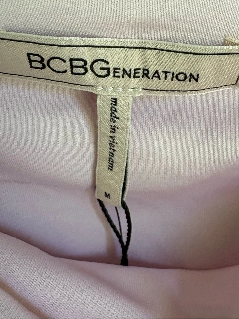 NWT BCBG Generation Mesh Gingham Top in Madras Plaid. Pastel pinks/blues. Size M - Picture 6 of 16